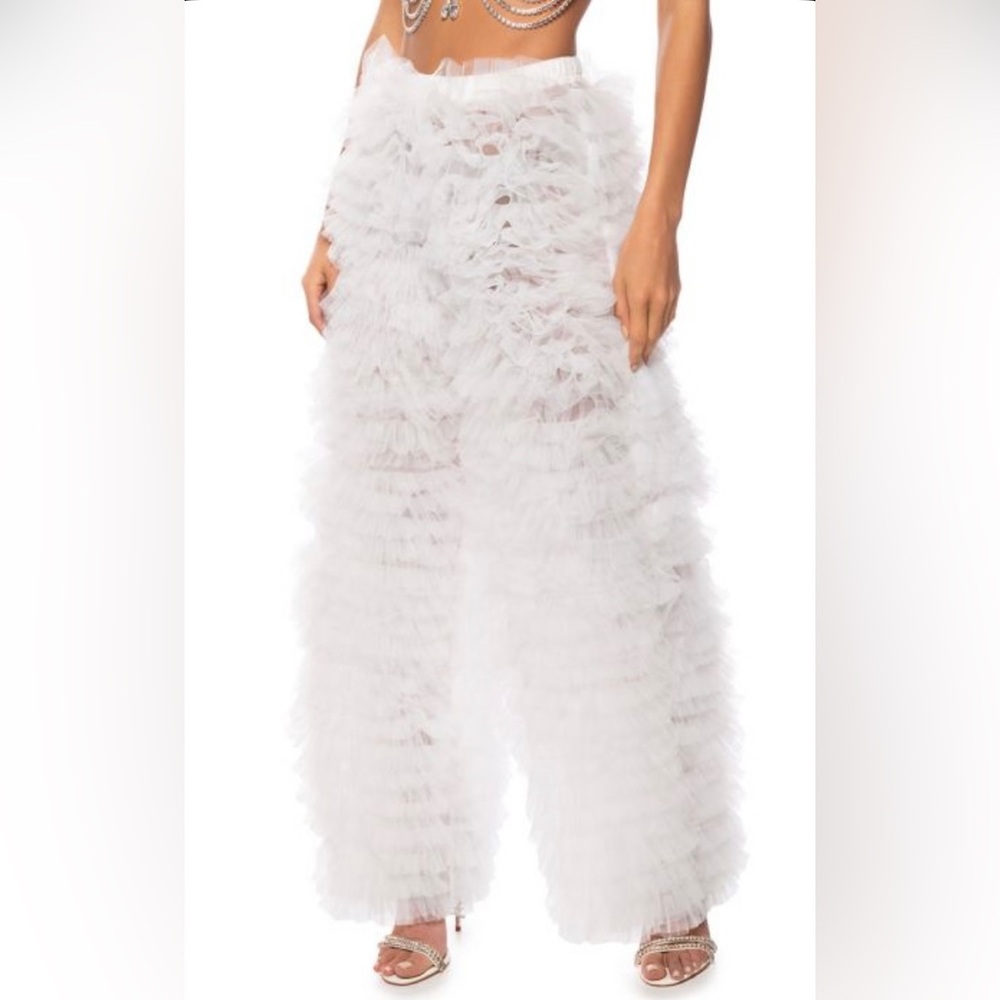 AKIRA Size Small White Virgo Layering Top & Main Character Tulle 2pc Set - Picture 8 of 15